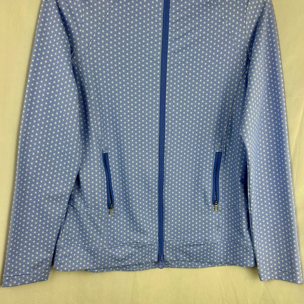 Peter Millar Crown Sport Purple Geometric Performance Full Zip Jacket Womens S - Picture 4 of 8